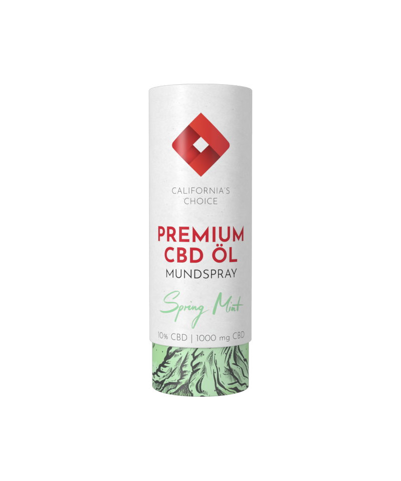 Premium CBD Öl Mundspary Spring Mint 10% CBD 1000mg CBD auf 10ml Flasche